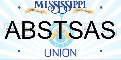ABSTSAS Mississippi License Plate