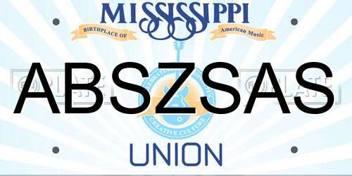 ABSZSAS Mississippi License Plate