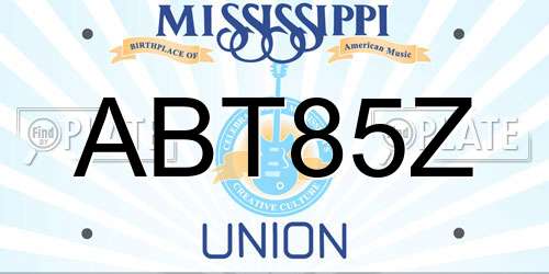 ABT85Z Mississippi License Plate