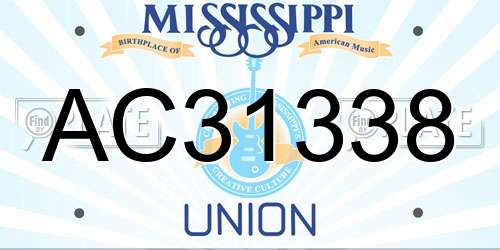 AC31338 Mississippi License Plate