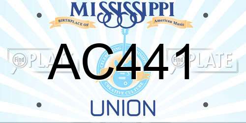 AC441 Mississippi License Plate