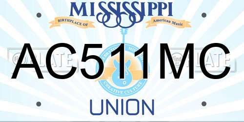 AC511MC Mississippi License Plate