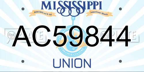 AC59844 Mississippi License Plate