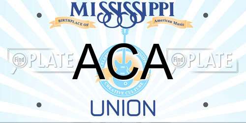 ACA Mississippi License Plate