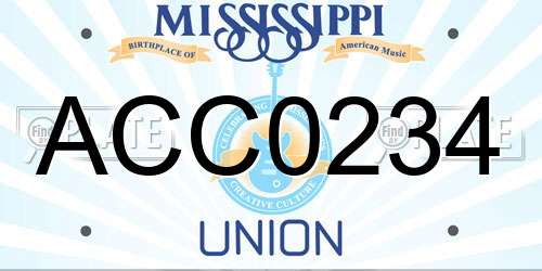 ACC0234 Mississippi License Plate