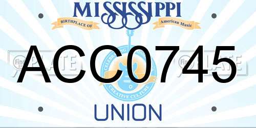 ACC0745 Mississippi License Plate