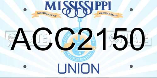 ACC2150 Mississippi License Plate
