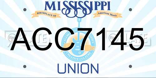 ACC7145 Mississippi License Plate
