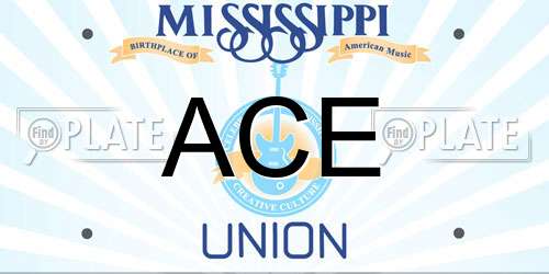 ACE Mississippi License Plate