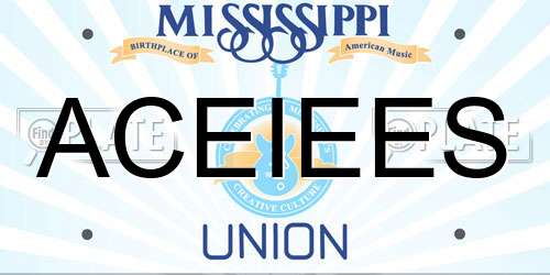 ACEIEES Mississippi License Plate