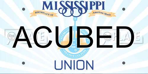 ACUBED Mississippi License Plate