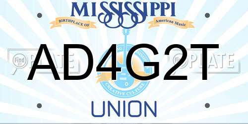 AD4G2T Mississippi License Plate