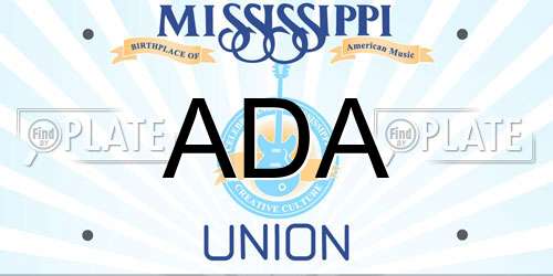 ADA Mississippi License Plate