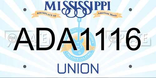ADA1116 Mississippi License Plate