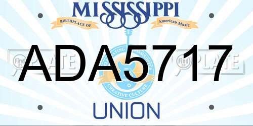 ADA5717 Mississippi License Plate