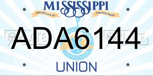 ADA6144 Mississippi License Plate