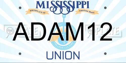 ADAM12 Mississippi License Plate