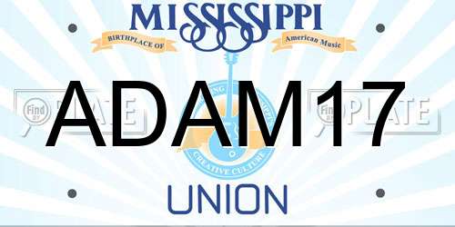 ADAM17 Mississippi License Plate