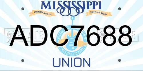 ADC7688 Mississippi License Plate