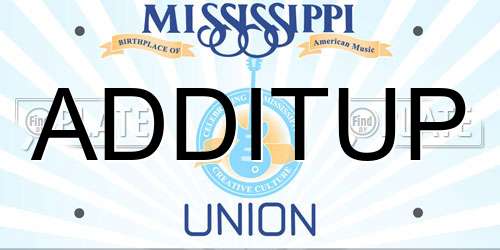 ADDITUP Mississippi License Plate