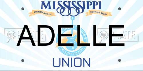 ADELLE Mississippi License Plate