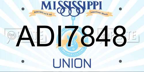 ADI7848 Mississippi License Plate
