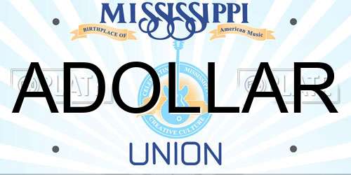 ADOLLAR Mississippi License Plate