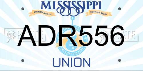 ADR556 Mississippi License Plate