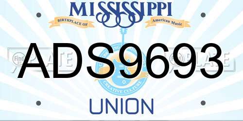 ADS9693 Mississippi License Plate