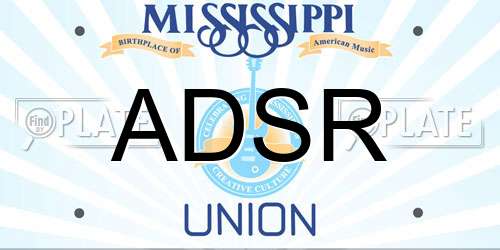 ADSR Mississippi License Plate