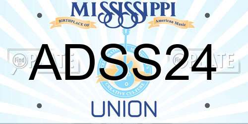ADSS24 Mississippi License Plate