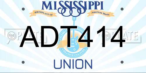 ADT414 Mississippi License Plate