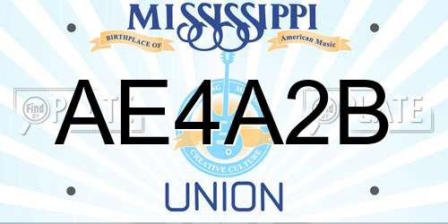 AE4A2B Mississippi License Plate