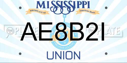 AE8B2I Mississippi License Plate