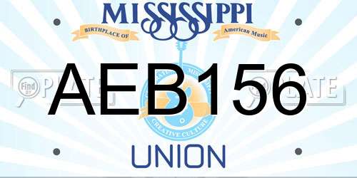 AEB156 Mississippi License Plate