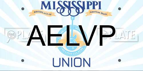 AELVP Mississippi License Plate