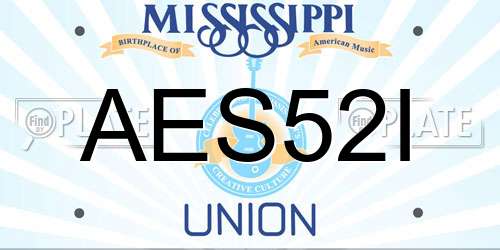 AES52I Mississippi License Plate