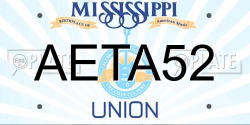 AETA52 Mississippi License Plate