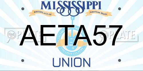 AETA57 Mississippi License Plate