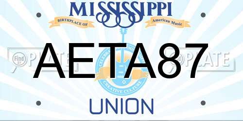 AETA87 Mississippi License Plate