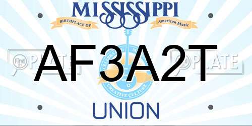 AF3A2T Mississippi License Plate