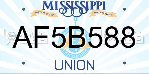 AF5B588 Mississippi License Plate