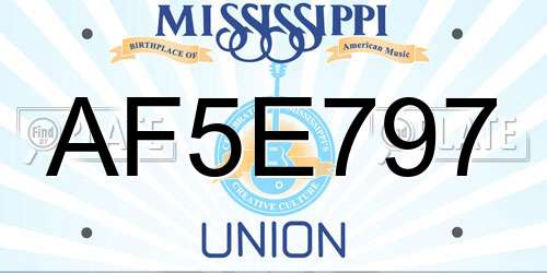 AF5E797 Mississippi License Plate