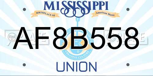 AF8B558 Mississippi License Plate