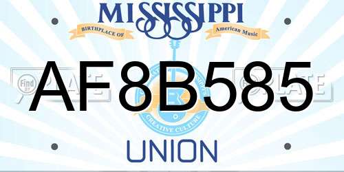 AF8B585 Mississippi License Plate