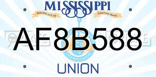 AF8B588 Mississippi License Plate