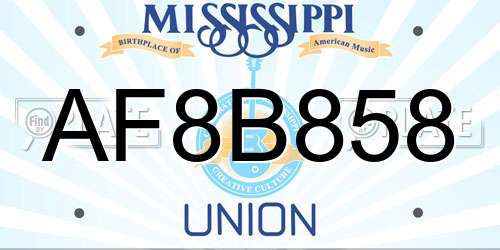 AF8B858 Mississippi License Plate