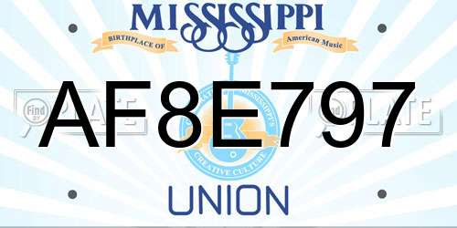 AF8E797 Mississippi License Plate