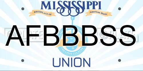 AFBBBSS Mississippi License Plate
