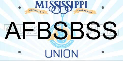 AFBSBSS Mississippi License Plate